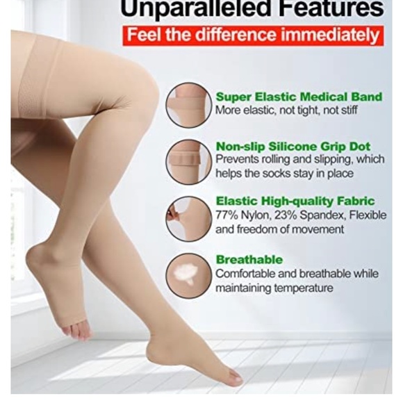 Thigh high compression socks - Picture 4 of 6